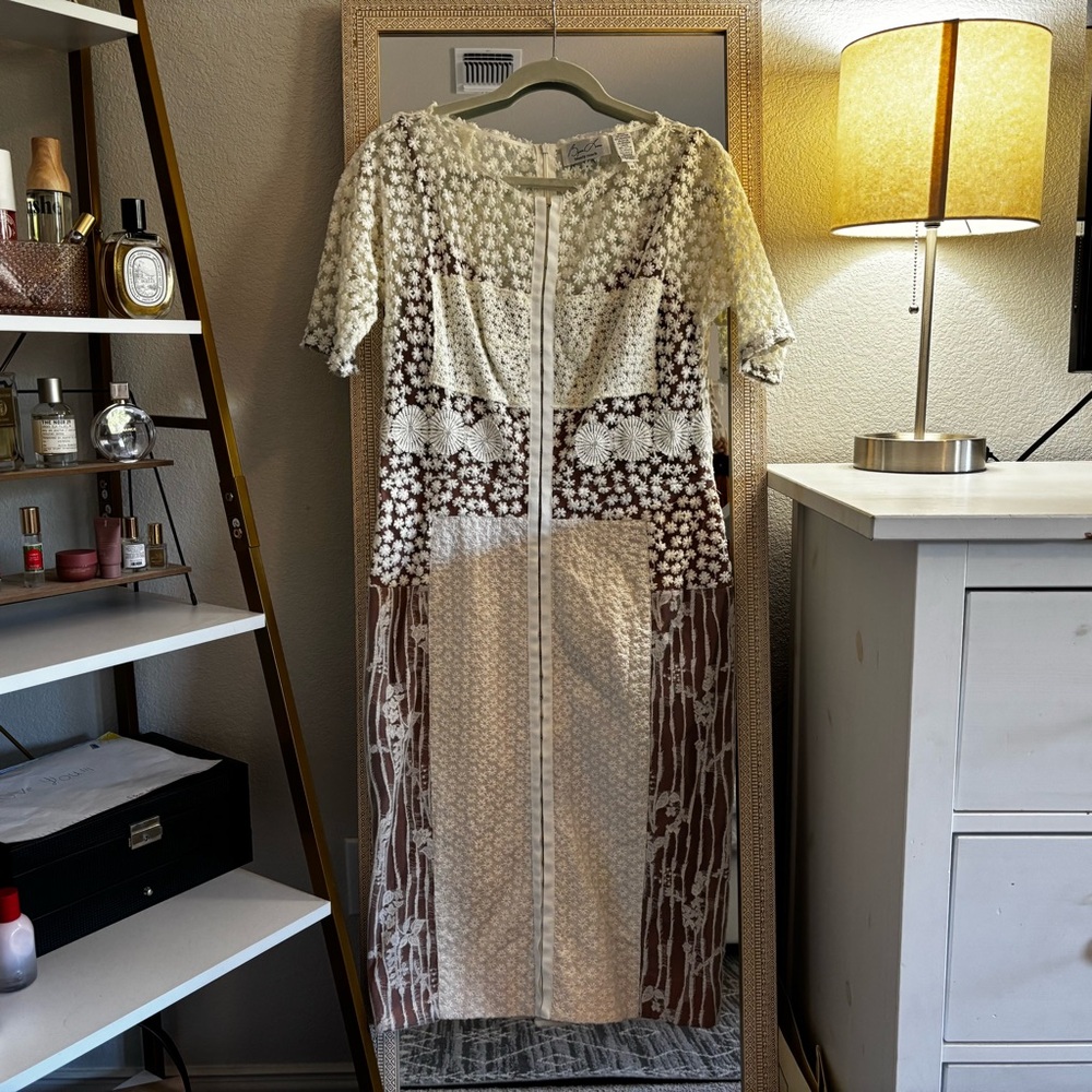 Byron Lars Beauty Mark Ivory Lace Sheath Dress